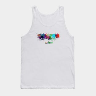 Oxford skyline in watercolor Tank Top